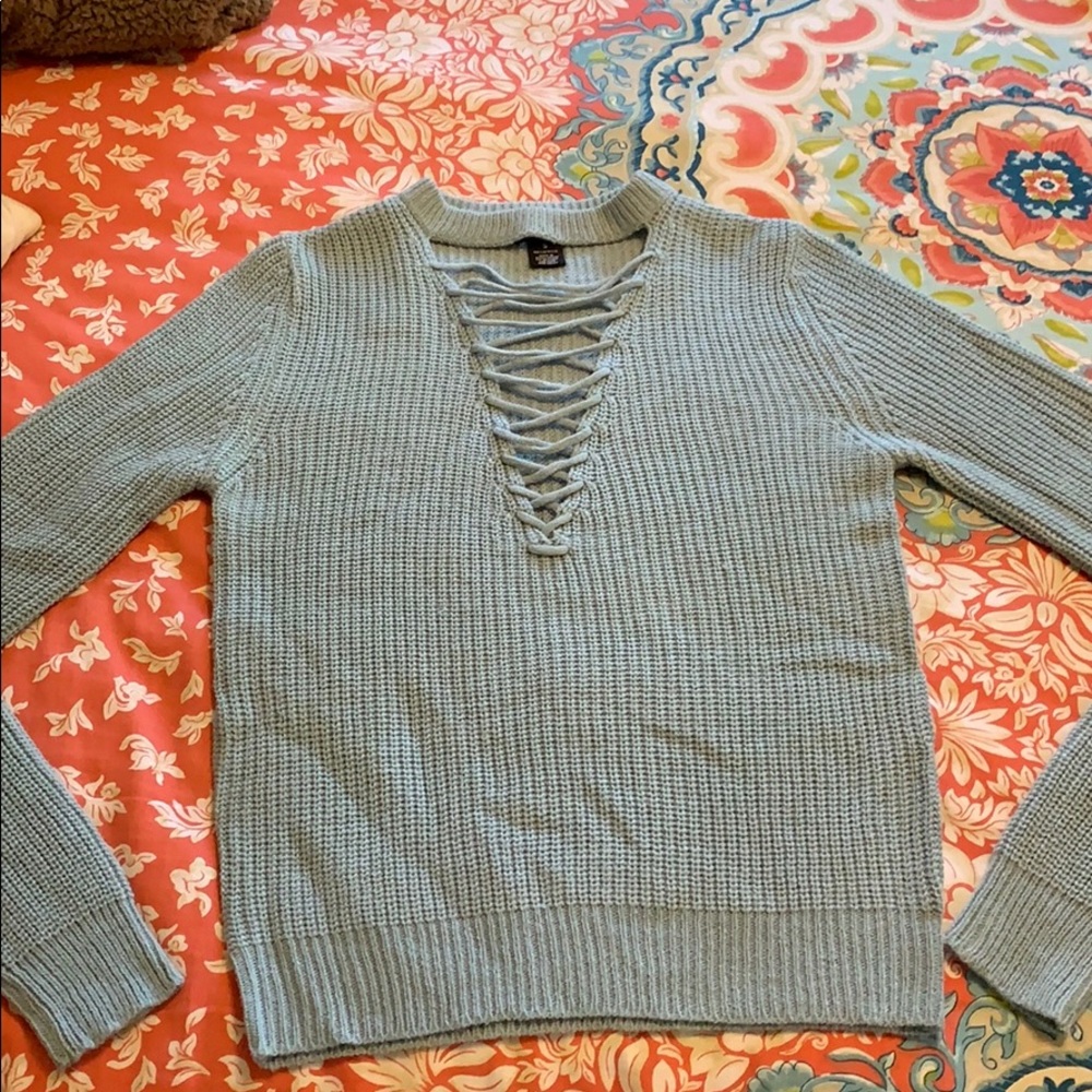 Sea Foam Blue Colored Sweater